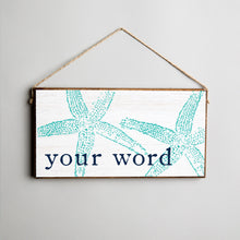Load image into Gallery viewer, Personalized Starfish Twine Hanging Sign
