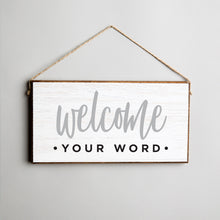 Load image into Gallery viewer, Personalized Welcome Twine Hanging Sign
