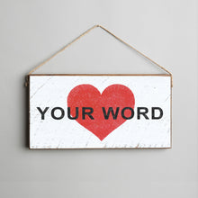 Load image into Gallery viewer, Personalized Heart Twine Hanging Sign
