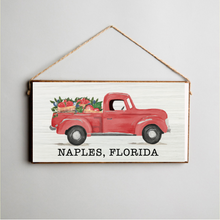 Load image into Gallery viewer, Personalized Berries Truck Twine Hanging Sign
