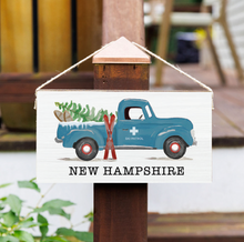 Load image into Gallery viewer, Personalized Ski Patrol Truck Twine Hanging Sign
