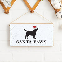 Santa Paws Twine Hanging Sign