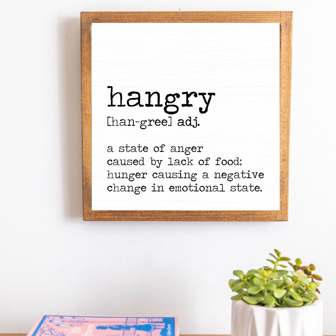 Hangry Definition 12" x 12" Wall Art