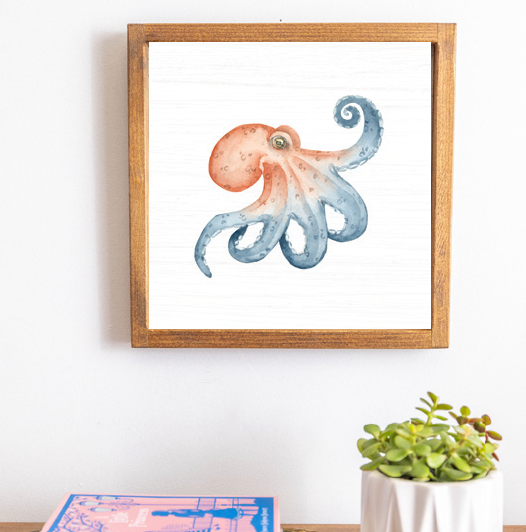 Watercolor Octopus 12