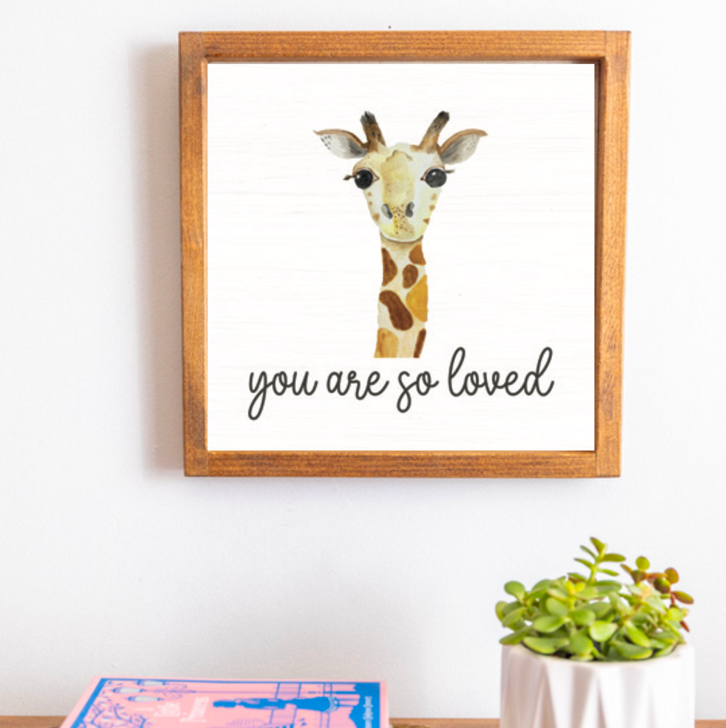 You Are So Loved 12” x 12” Wall Art