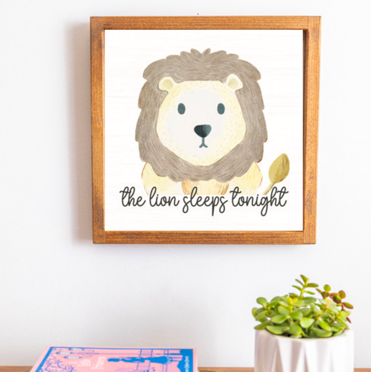 Lion Sleeps Tonight 12” x 12” Wall Art