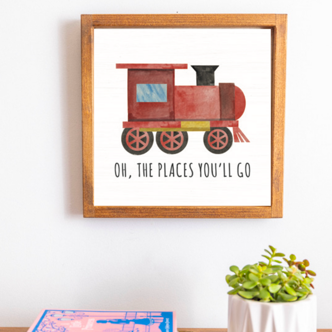 Oh The Places You'll Go 12” x 12” Wall Art