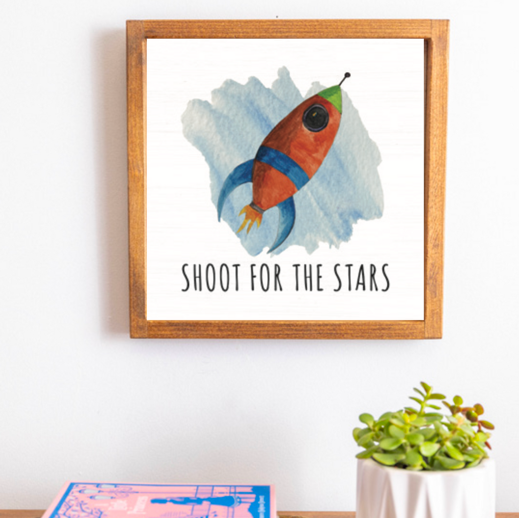 Shoot For The Stars 12” x 12” Wall Art