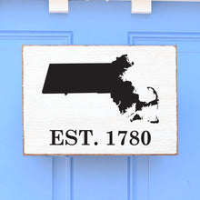 Load image into Gallery viewer, Personalized State + Word Decorative Wooden Block
