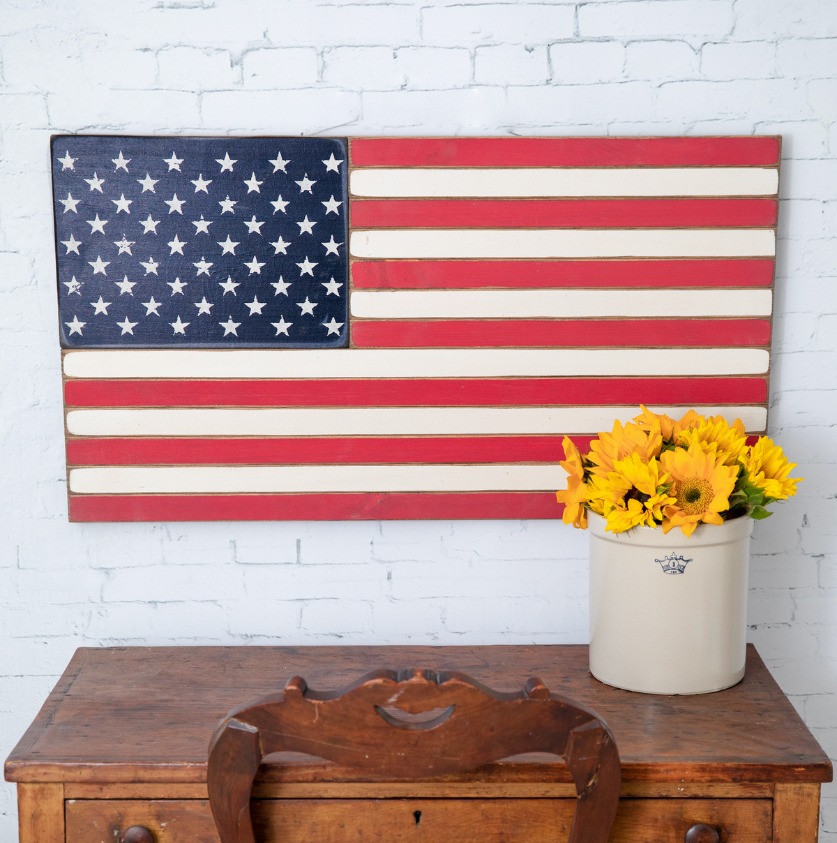 POS Classic Wooden American Flag