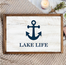 Load image into Gallery viewer, Personalized Anchor Wooden Serving Tray
