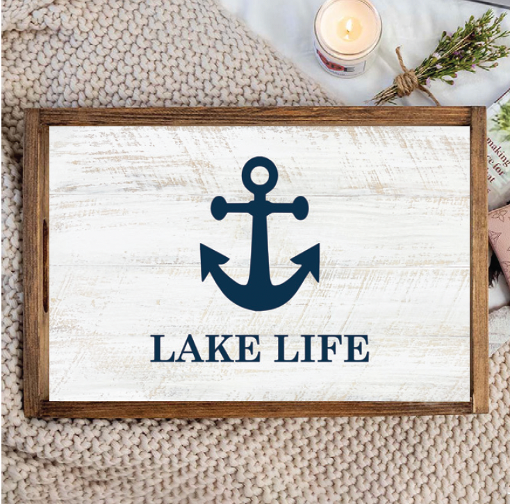 Personalized Anchor Wooden Serving Tray