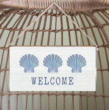 Load image into Gallery viewer, Welcome Shells Twine Hanging Sign
