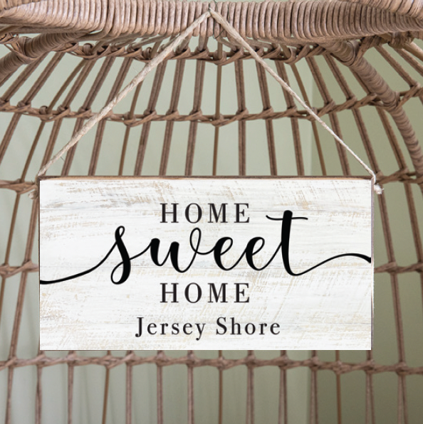 Personalized Home Sweet Home Twine Hanging Sign