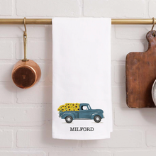 Load image into Gallery viewer, Personalized Sunflower Truck Tea Towel
