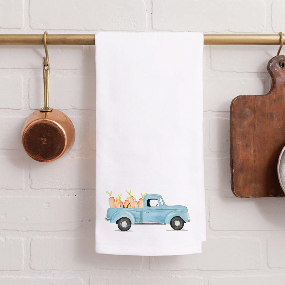 Easter Bunny Truck Tea Towel