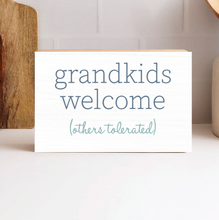 Load image into Gallery viewer, Grandkids Welcome Decorative Wooden Block

