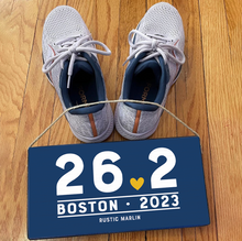 Load image into Gallery viewer, 26.2 Boston 2023 Twine Hanging Sign
