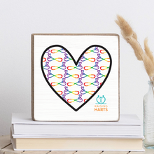 Load image into Gallery viewer, Autism Acceptance Heart Decorative Wooden Block
