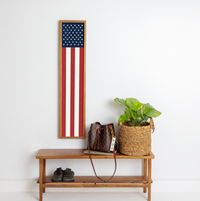 50 Stars Flag Framed Barn Wood Sign