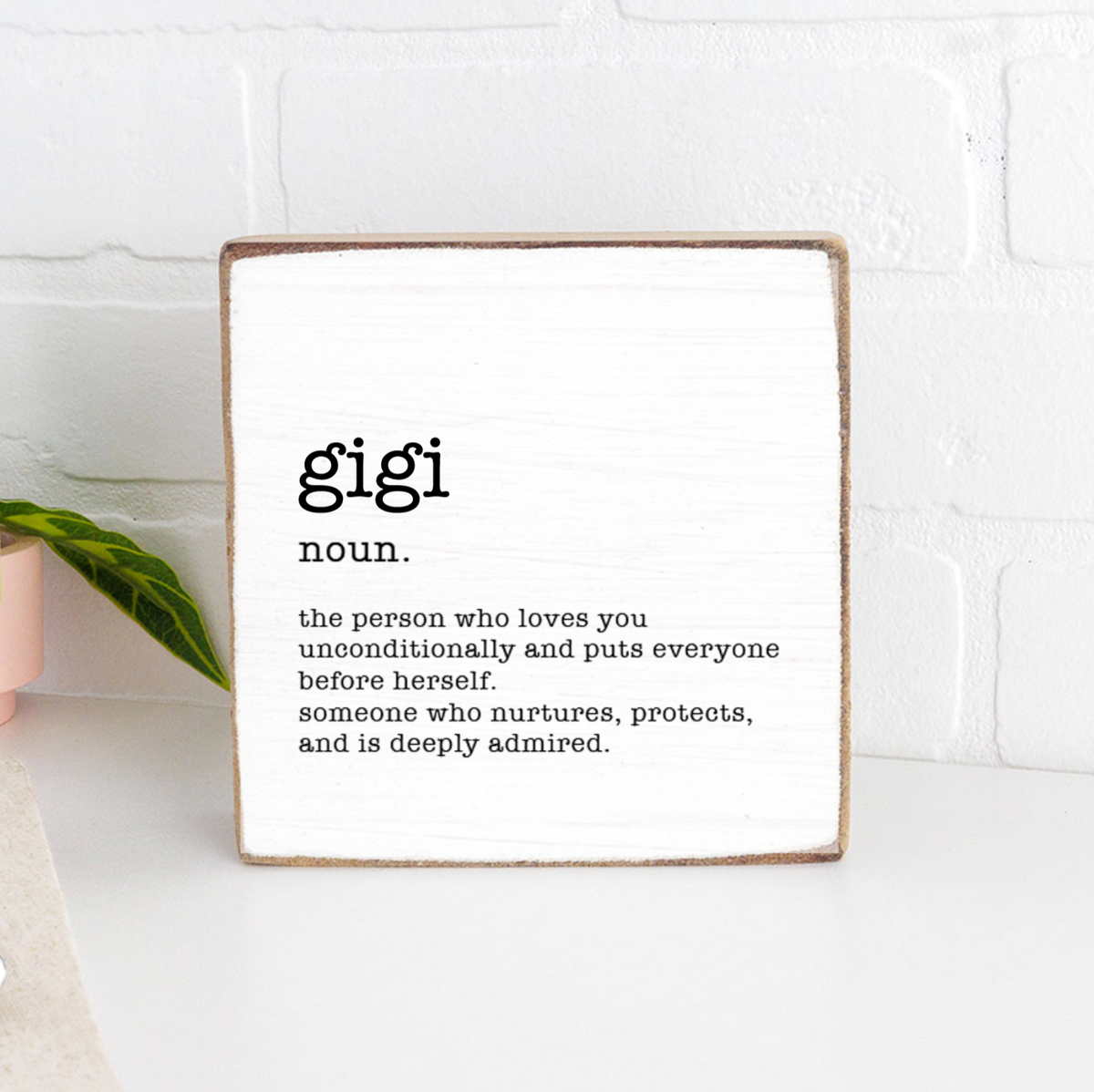 Gigi Definition Decorative Wooden Block