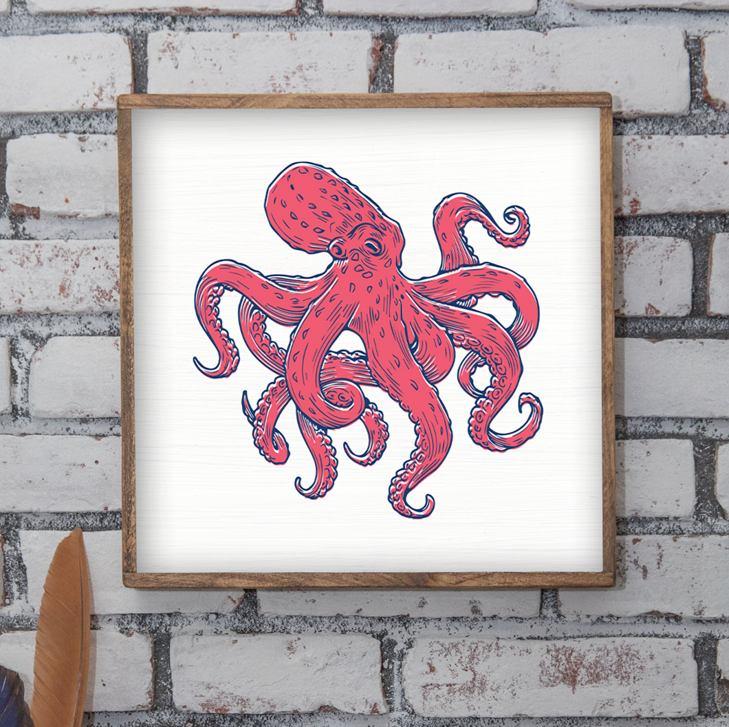 Octopus 24” x 24” Wall Art