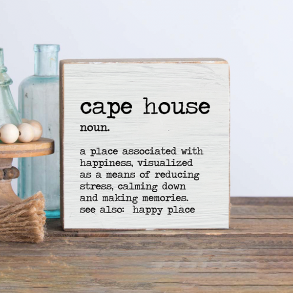 Personalized Your Happy Place Definition Decorative Wooden Block