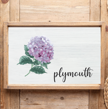 Load image into Gallery viewer, Personalized Pink Hydrangea Wooden Serving Tray
