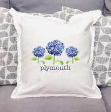 Load image into Gallery viewer, Personalized Hydrangeas Square Pillow
