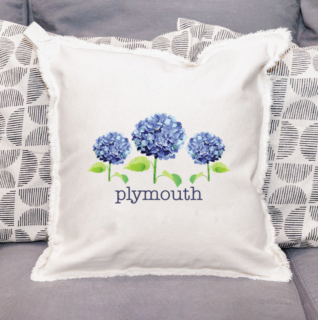 Personalized Hydrangeas Square Pillow