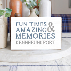 Personalized Fun Times & Amazing Memories Decorative Wooden Block