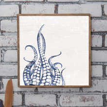 Load image into Gallery viewer, Indigo Octopus 24” x 24” Wall Art
