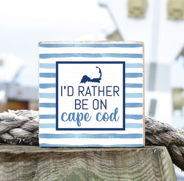 On Cape Cod Decorative Wooden Block