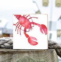 Lobster Decorative Wooden Block