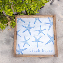 Load image into Gallery viewer, Personalized Scattered Starfish Wooden Serving Tray
