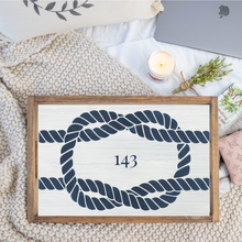 Load image into Gallery viewer, Personalized Rope Wooden Serving Tray

