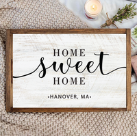 POS Personalized Home Sweet Home Wooden Serving Tray