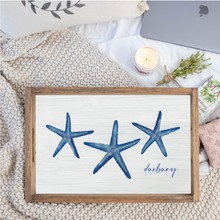 Load image into Gallery viewer, Personalized Starfish Wooden Serving Tray
