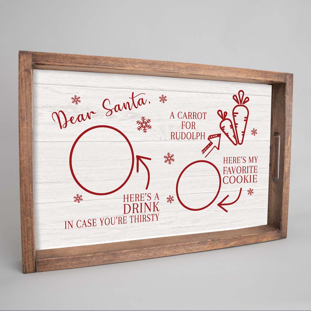 Dear Santa Wooden Serving Tray