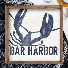 Load image into Gallery viewer, Personalized Indigo Lobster Wooden Serving Tray
