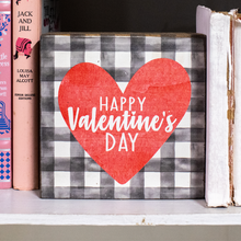 Load image into Gallery viewer, Happy Valentine&#39;s Day Decorative Wooden Block
