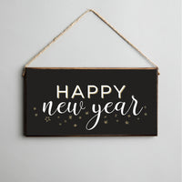 Happy New Year Twine Hanging Sign