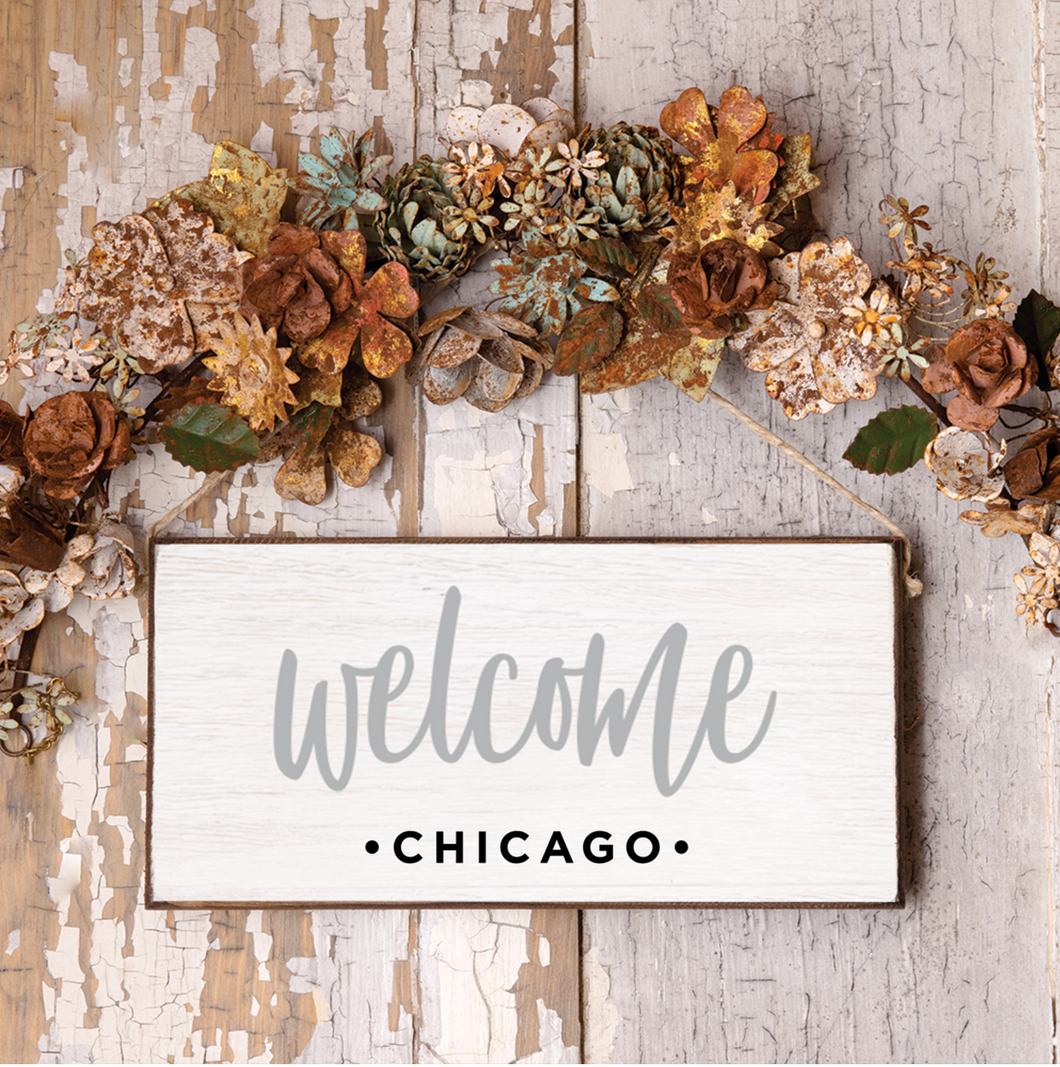 Personalized Welcome Twine Hanging Sign