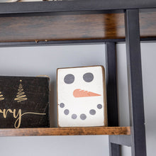 Load image into Gallery viewer, Snowman Face Decorative Wooden Block
