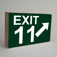 Personalized Exit Decorative Wooden Block